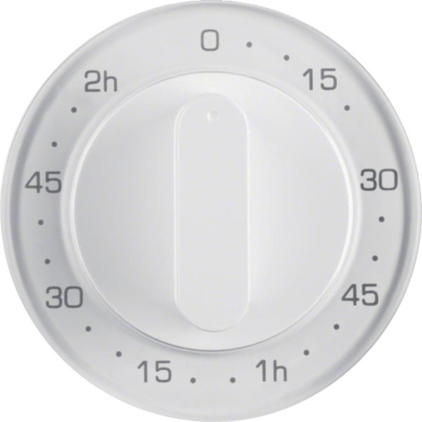 HAGER BOCCHIOTTI - Pezzo centrale x timer meccanico 120 minuti Berker R.1/R.3 bianco polare lucido