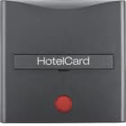 HAGER BOCCHIOTTI - Pezzo c.le  con serigrafia x pulsante Hotel Card Berker B.3/B.7 antracite opaco