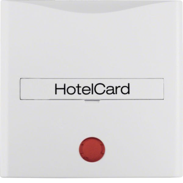 HAGER BOCCHIOTTI - Pezzo c.le con stampa x Puls. Hotel Card Serie S.1/B.3/B.7 bianco polare opaco