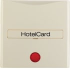 HAGER BOCCHIOTTI - Pezzo centrale con serigrafia per pulsante Hotel Card Berker S.1 bianco lucido