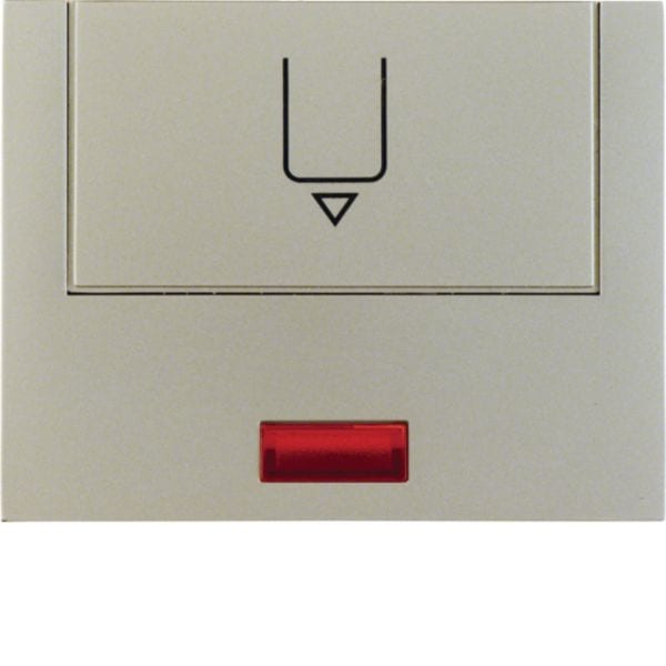 HAGER BOCCHIOTTI - Pezzo c.le con stampa x Puls. Hotel Card Serie K.5 acciaio inox opaco, vern.