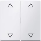 HAGER BOCCHIOTTI - Bilanciere doppio con serigrafia frecce Berker Q.1/Q.3 bianco polare velluto
