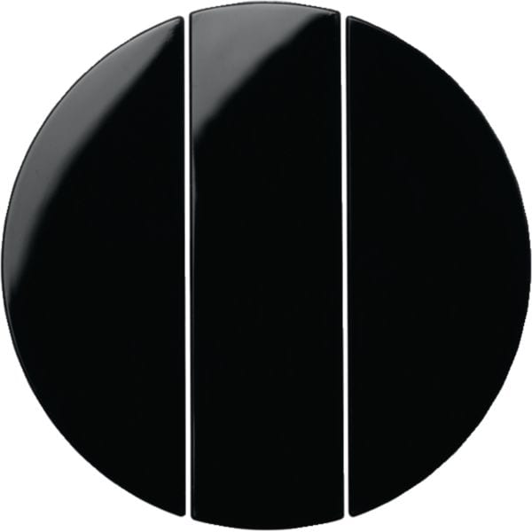 HAGER BOCCHIOTTI - Bilanciere triplo Berker R.1/R.3 nero lucido