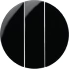 HAGER BOCCHIOTTI - Bilanciere triplo Berker R.1/R.3 nero lucido