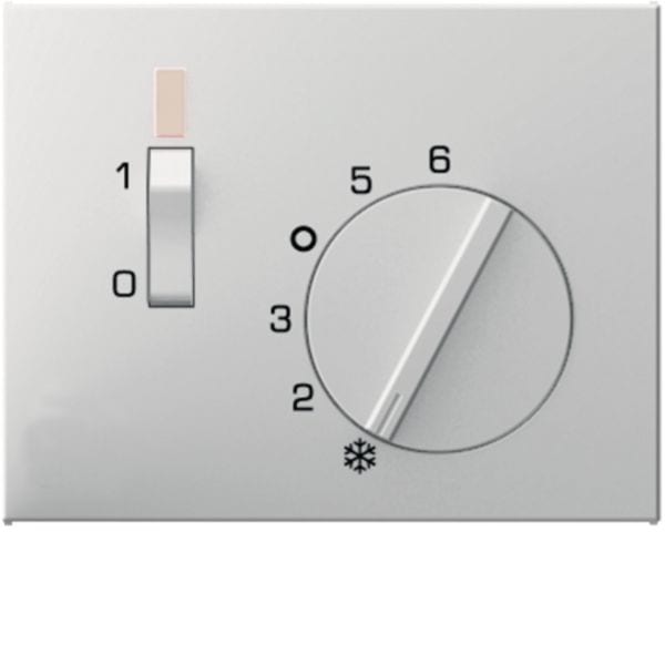 HAGER BOCCHIOTTI - Pezzo centrale per regolatore di temperatura Berker K.1/K.5 bianco polare lucido