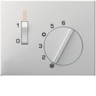 HAGER BOCCHIOTTI - Pezzo centrale per regolatore di temperatura Berker K.1/K.5 bianco polare lucido