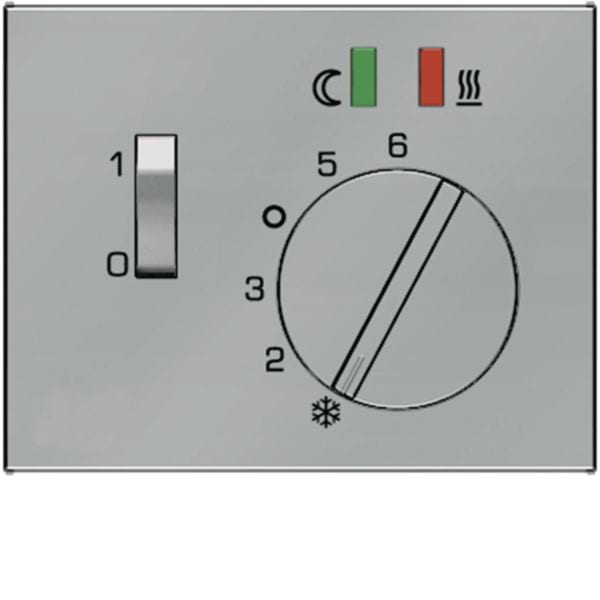 HAGER BOCCHIOTTI - Pezzo c.le x Termostato x risc. a pavim. Serie K.1/K.5 acciaio inox opac, vern.