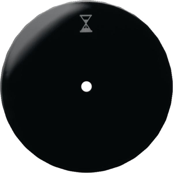HAGER BOCCHIOTTI - Pezzo centrale x inserto timer con lente trasparente Berker R.1/R.3 nero lucido