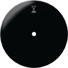 HAGER BOCCHIOTTI - Pezzo centrale x inserto timer con lente trasparente Berker R.1/R.3 nero lucido