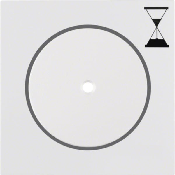 HAGER BOCCHIOTTI - Pezzo c.le  x inserto timer elettronico Berker S.1/B.3/B.7 bianco polare lucido