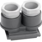 HAGER BOCCHIOTTI - Invito tubo doppio M20 x 1,5, avvitabile Berker W.1 grigio opaco