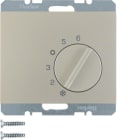 HAGER BOCCHIOTTI - Termostato cont. di commutazione + pezzo c.le Serie K.5 acciaio inox opac vern.