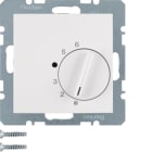 HAGER BOCCHIOTTI - Termostato, cont. di commutaz. + pezzo c.le Serie S.1/B.3/B.7 bianco pol. luc.