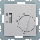 HAGER BOCCHIOTTI - Termostato, deviat., + pezzo c.le + comm. Estate/Inverno S.1 allum. opac