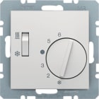 HAGER BOCCHIOTTI - Termostato, deviat., + pezzo c.le + comm. Estate/Inverno S.1 bianco pol. opac