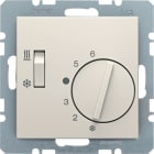 HAGER BOCCHIOTTI - Termostato, deviat., + pezzo c.le + comm. Estate/Inverno S.1 bianco luc.