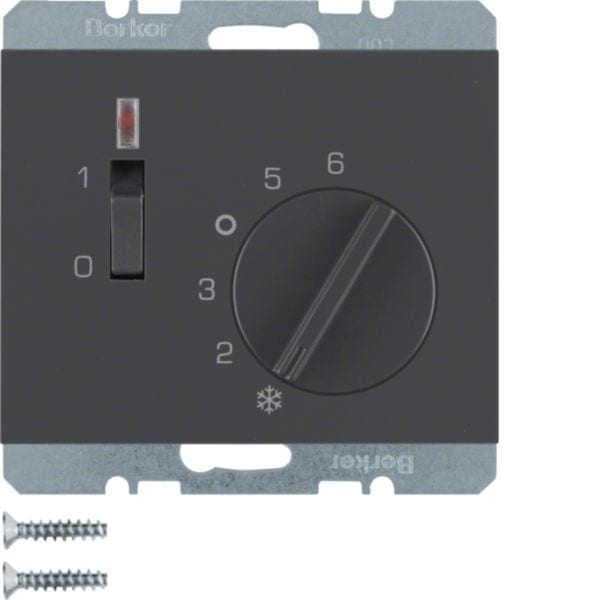 HAGER BOCCHIOTTI - Termostato, cont. NC, + pezzo c.le, 24 V CA/CC Serie K.1 antrac.opac, vern.