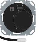 HAGER BOCCHIOTTI - Termostato cont. NA + pezzo c.le x risc. a pavim. Serie R.1/R.3 nero luc.