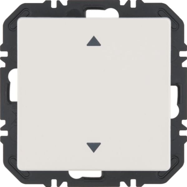 HAGER BOCCHIOTTI - Modulo EnOcean con bilanciere con simbolo frecce, Q.x velluto bianco polare