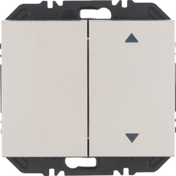 HAGER BOCCHIOTTI - Modulo EnOcean con bilanc, doppio con frecce a lato, K.x acciaio inox vern.opaco