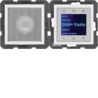 HAGER BOCCHIOTTI - Radio Touch con altoparlante DAB+ / Bluetooth, S.1 bianco polare lucido