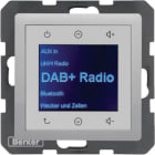 HAGER BOCCHIOTTI - Radio Touch DAB+ / Bluetooth, finitura Q.x in alluminio velvet