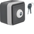 HAGER BOCCHIOTTI - Comm. chiave con stampa da muro mors. ingr. separ. Serie W.1 grigio/gri chiar op