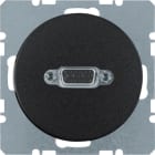 HAGER BOCCHIOTTI - Presa VGA Berker R.1/R.3 nero lucido