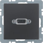 HAGER BOCCHIOTTI - Presa VGA Berker Q.1/Q.3 antracite velluto, verniciato