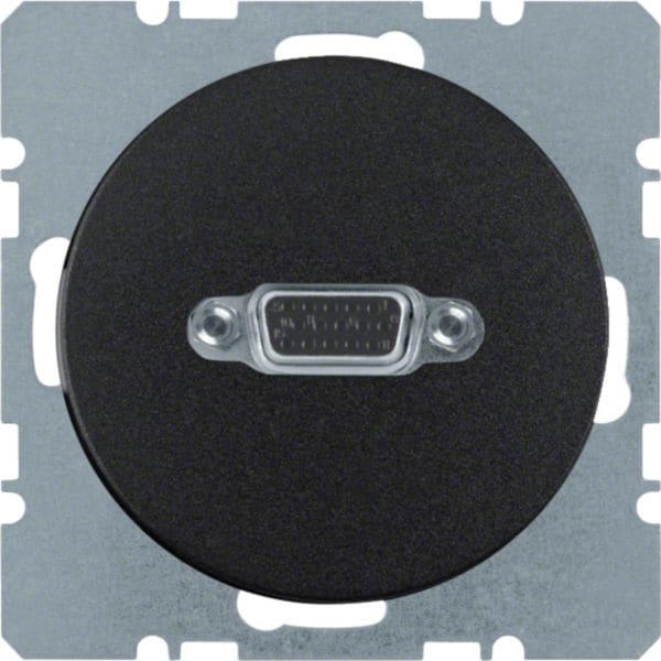 HAGER BOCCHIOTTI - Presa VGA posteriore Berker R.1/R.3 nero lucido