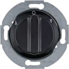 HAGER BOCCHIOTTI - Commut. a manopola bipolare x venez. unipolare + pezzo c.le Serie 1930/Glas nero