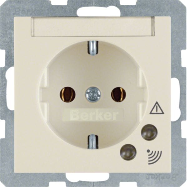 HAGER BOCCHIOTTI - Presa SCHUKO con protezione contro sovratensioni Berker S.1 bianco lucido