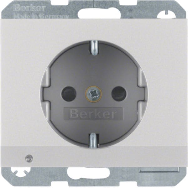 HAGER BOCCHIOTTI - Presa SCHUKO con luce di orientamento LED Berker K.5 alu opaco, verniciato