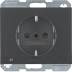 HAGER BOCCHIOTTI - Presa SCHUKO con luce di orientamento LED Berker K.1 antracite opaco, vernic.
