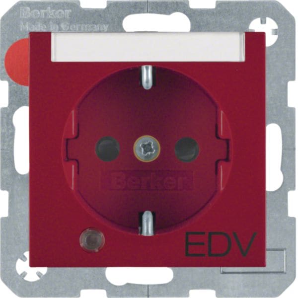 HAGER BOCCHIOTTI - P.SCHUKO + LED CTR.E ''EDV'' S1/B3/B7 ROSS
