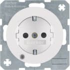 HAGER BOCCHIOTTI - Presa SCHUKO con LED di controllo Berker R.1/R.3 bianco polare lucido