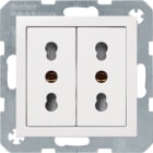 HAGER BOCCHIOTTI - Presa ITA con messa a terra doppia 10 A/16 A Serie S.1/B.3/B.7 Bianco pol. opaco