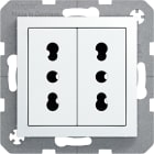 HAGER BOCCHIOTTI - Presa ITA con messa a terra doppia 10 A/16 A Serie S.1/B.3/B.7 Bianco pol. Luc.