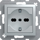 HAGER BOCCHIOTTI - Presa italiana con terra e SCHUKO 10 A/16 A Serie S.1/B.3/B.7 alu opac, vern.