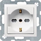 HAGER BOCCHIOTTI - Presa italiana con terra e SCHUKO 10 A/16 A Serie S.1/B.3/B.7 bianco pol. opac