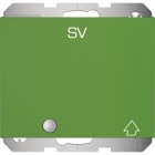 HAGER BOCCHIOTTI - Presa Schuko con coperchio, alta protezione contatti e LED, K.x, verde lucido.