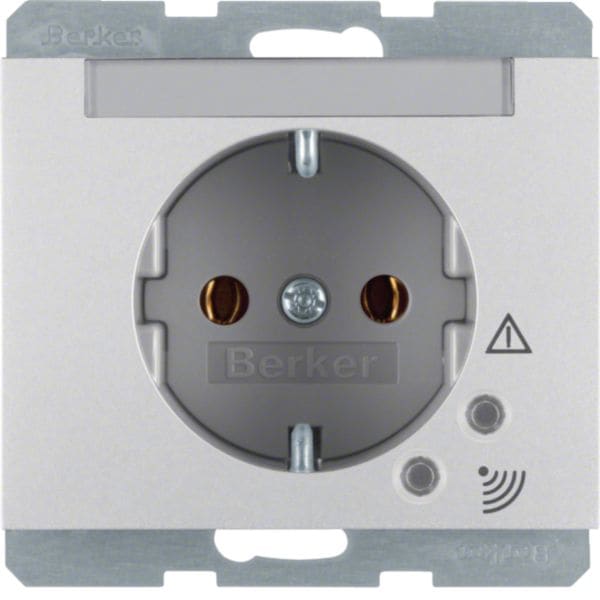 HAGER BOCCHIOTTI - Presa SCHUKO con protezione contro sovratensioni Berker K.5?alu opaco, vernic.
