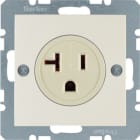 HAGER BOCCHIOTTI - Presa con messa a terra USA/CANADA NEMA 5-20 R Berker S.1 bianco lucido