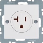HAGER BOCCHIOTTI - Presa con messa a terra USA/CANADA NEMA 5-20 R Berker S.1 bianco polare lucido