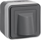 HAGER BOCCHIOTTI - Passacavo a parete Berker W.1 grigio/grigio chiaro opaco