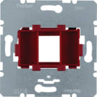 HAGER BOCCHIOTTI - Piastra supporto con alloggiam. rosso singola x Modular Jack communicazione