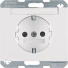 HAGER BOCCHIOTTI - Presa SCHUKO con portaetichetta Berker K.1 bianco polare lucido