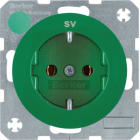 HAGER BOCCHIOTTI - P.SCHUKO STAMPA ''SV'' R1/R3 VERDE LUC.