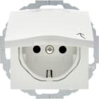 HAGER BOCCHIOTTI - Presa SCHUKO con coperchio a cerniera Serie S.1/B.3/B.7 bianco polare opaco