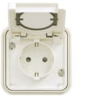 HAGER BOCCHIOTTI - Presa SCHUKO con coperchio a cerniera a parete Berker W.1 bianco polare opaco